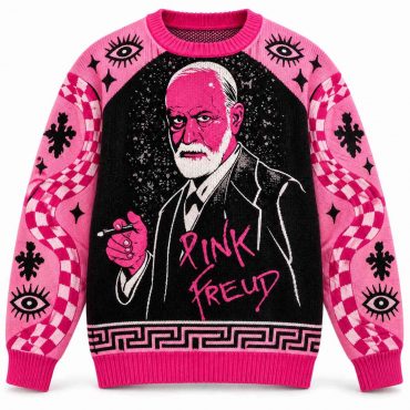 Pink Floyd Ugly Christmas Sweater - Pink Freud The Dark Side Of The Moon