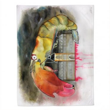 Pink Floyd Velveteen Plush Blanket - Another Shrimp in the Wall