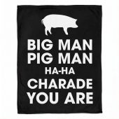Pink Floyd Velveteen Plush Blanket - Big Man, Pig Man, ha ha Charade You Are