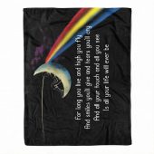 Pink Floyd Velveteen Plush Blanket - Breathe Lyric DSOTM All Your Life Will Ever Be