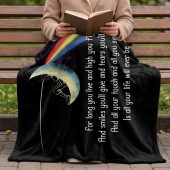 Pink Floyd Velveteen Plush Blanket - Breathe Lyric DSOTM All Your Life Will Ever Be
