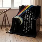Pink Floyd Velveteen Plush Blanket - Breathe Lyric DSOTM All Your Life Will Ever Be