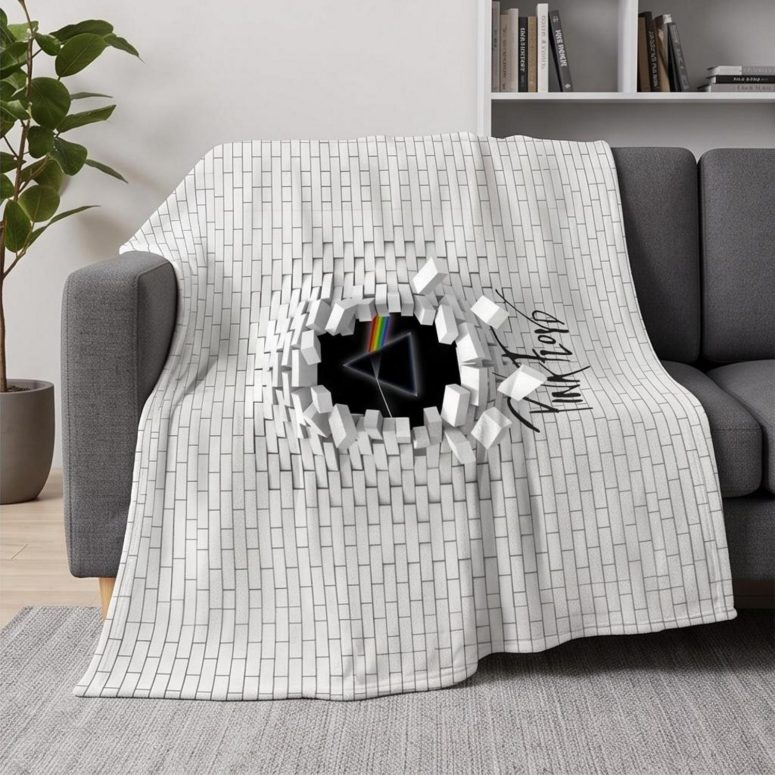 Pink Floyd Velveteen Plush Blanket - Brick In The Wall 3D