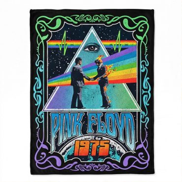 Pink Floyd Velveteen Plush Blanket - Dark Side Of the Moon Wish You Were Here 1975 Pink Floyd Velveteen Plush Blanket - Dark Side Of the Moon Wish You Were Here 1975