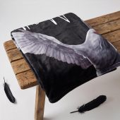 Pink Floyd Velveteen Plush Blanket - Death Raven Bird The Wall