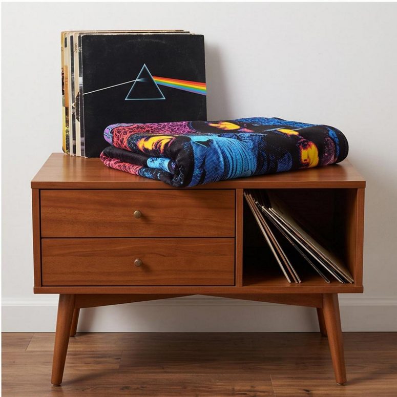 Pink Floyd Velveteen Plush Blanket - Discontinued Flower Power Psychedelic Pink Floyd Velveteen Plush Blanket - Discontinued Flower Power Psychedelic