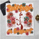 Pink Floyd Velveteen Plush Blanket - Floral Lungs In Concert Pink Floyd Velveteen Plush Blanket - Floral Lungs In Concert