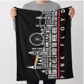 Pink Floyd Velveteen Plush Blanket - London Typography Album Art