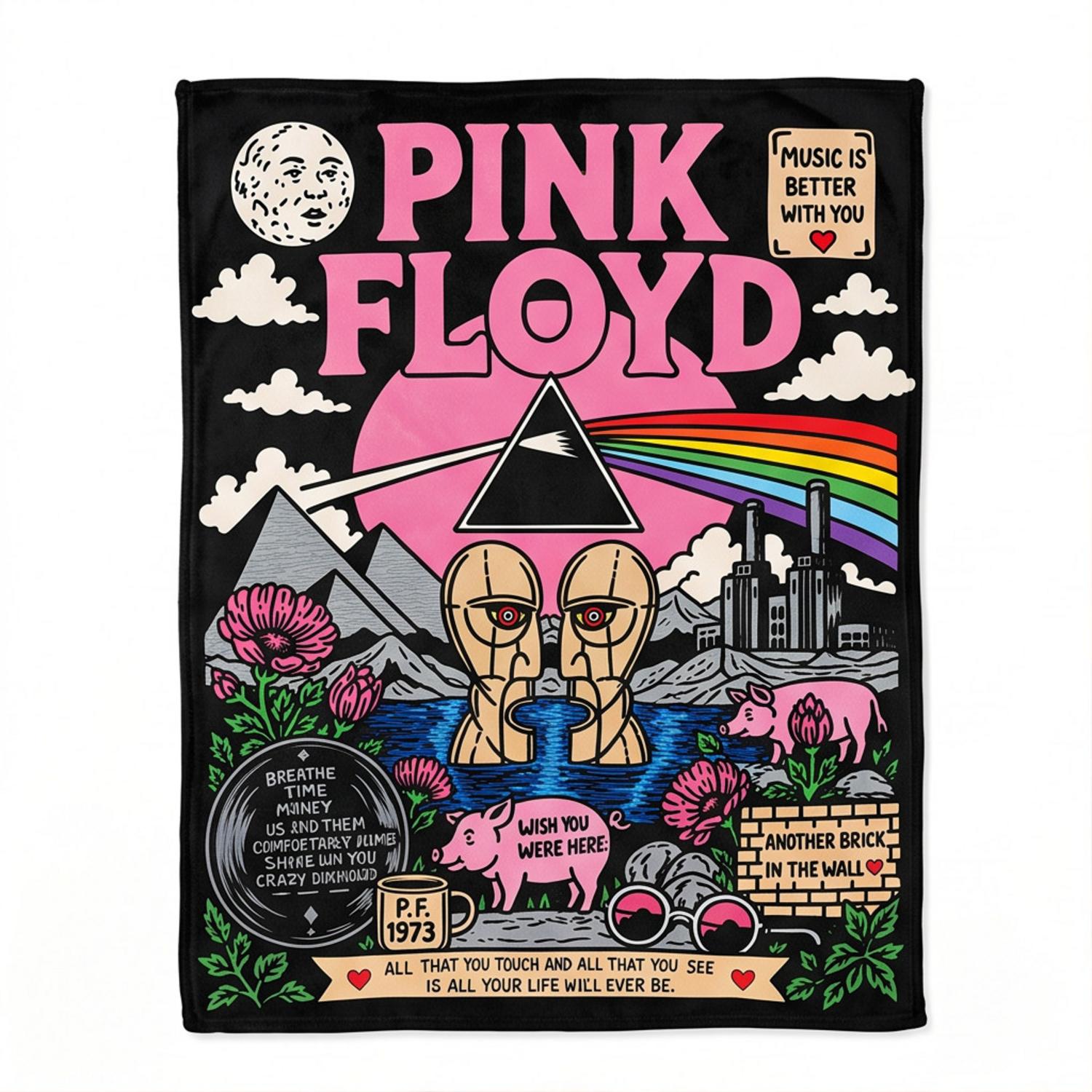 Pink Floyd Velveteen Plush Blanket - Pink Floyd Division Bell 1994 Tour Vintage Tshirt Hoodie Sweatshirt Pink Floyd Velveteen Plush Blanket - Pink Floyd Division Bell 1994 Tour Vintage Tshirt Hoodie Sweatshirt