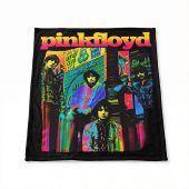 Pink Floyd Velveteen Plush Blanket - Psychedelic Colors Members