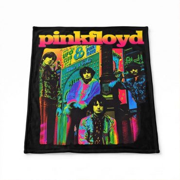 Pink Floyd Velveteen Plush Blanket - Psychedelic Colors Members Pink Floyd Velveteen Plush Blanket - Psychedelic Colors Members