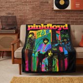 Pink Floyd Velveteen Plush Blanket - Psychedelic Colors Members Pink Floyd Velveteen Plush Blanket - Psychedelic Colors Members