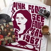 Pink Floyd Velveteen Plush Blanket - See Emily Play 1967 Pink Floyd Velveteen Plush Blanket - See Emily Play 1967