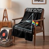 Pink Floyd Velveteen Plush Blanket - The Dark Side Of The Moon Album Prism