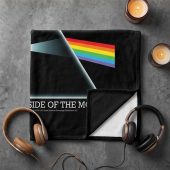 Pink Floyd Velveteen Plush Blanket - The Dark Side Of The Moon Album Prism