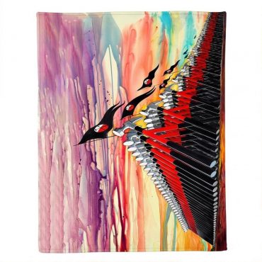Pink Floyd Velveteen Plush Blanket - The Wall Marching Hammers Drawing Art