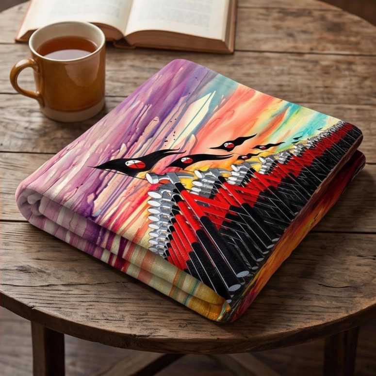 Pink Floyd Velveteen Plush Blanket - The Wall Marching Hammers Drawing Art Pink Floyd Velveteen Plush Blanket - The Wall Marching Hammers Drawing Art