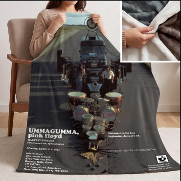 Pink Floyd Velveteen Plush Blanket - Ummagumma Full Color reproduction of vintage ad