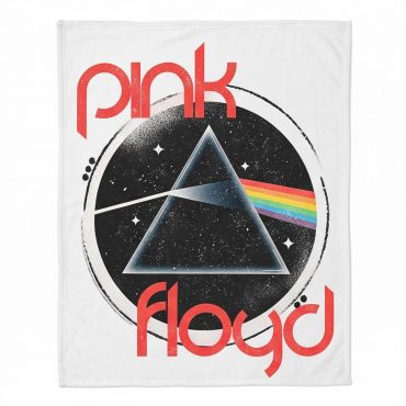 Pink Floyd Velveteen Plush Blanket - Vintage Dark Side Of The Moon Circle Focus Pink Floyd Velveteen Plush Blanket - Vintage Dark Side Of The Moon Circle Focus