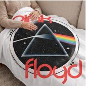 Pink Floyd Velveteen Plush Blanket - Vintage Dark Side Of The Moon Circle Focus