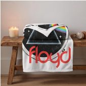Pink Floyd Velveteen Plush Blanket - Vintage Dark Side Of The Moon Circle Focus