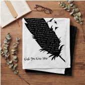 Pink Floyd Velveteen Plush Blanket - Wish You Were Here Lyrics Black Feather