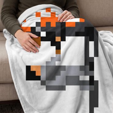Pink Floyd Velveteen Plush Blanket - Wish You Were Here ShakeHand Pixel Art
