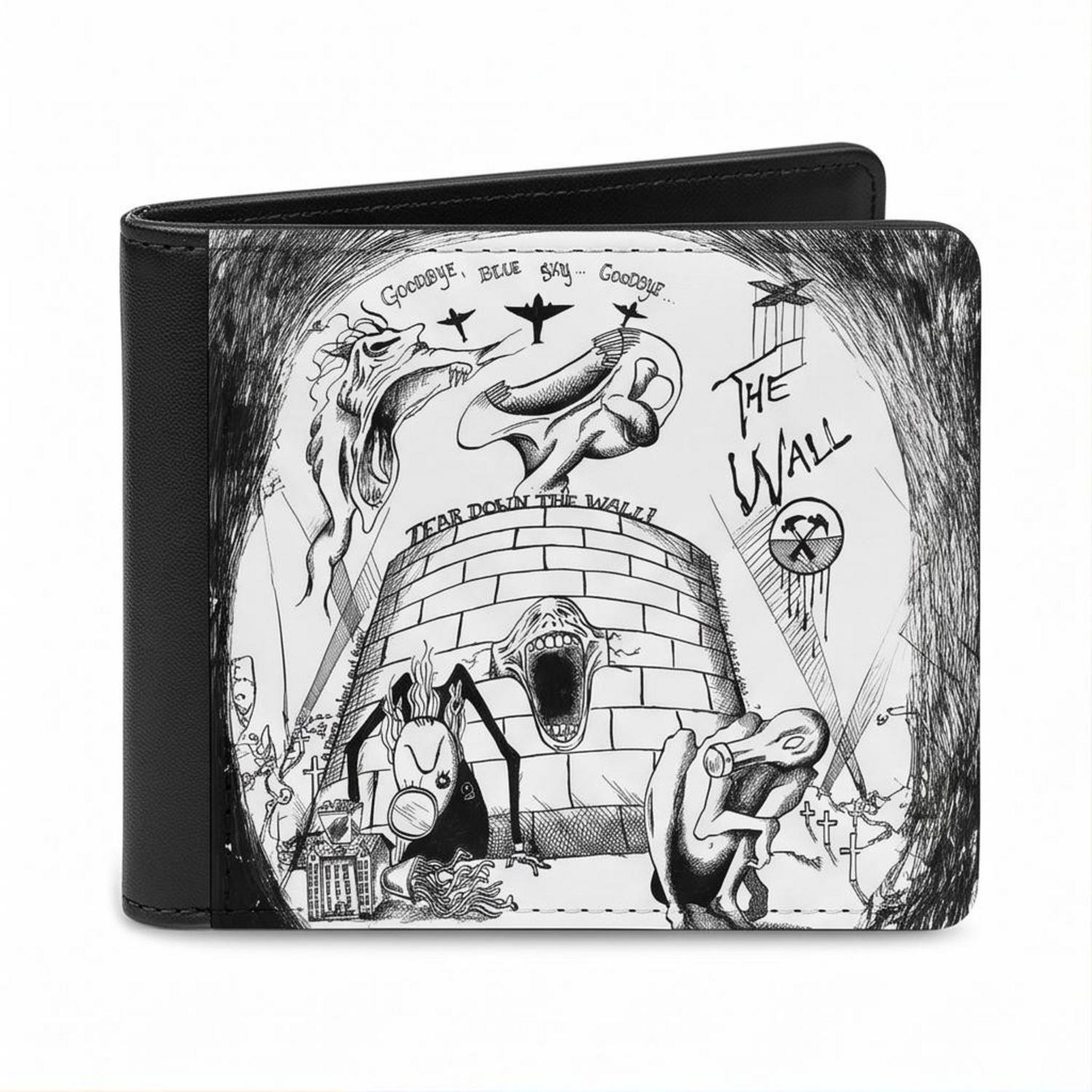 Pink Floyd Wallet - Goodbye Blue Sky Tear Down The Wall Pink Floyd Wallet - Goodbye Blue Sky Tear Down The Wall
