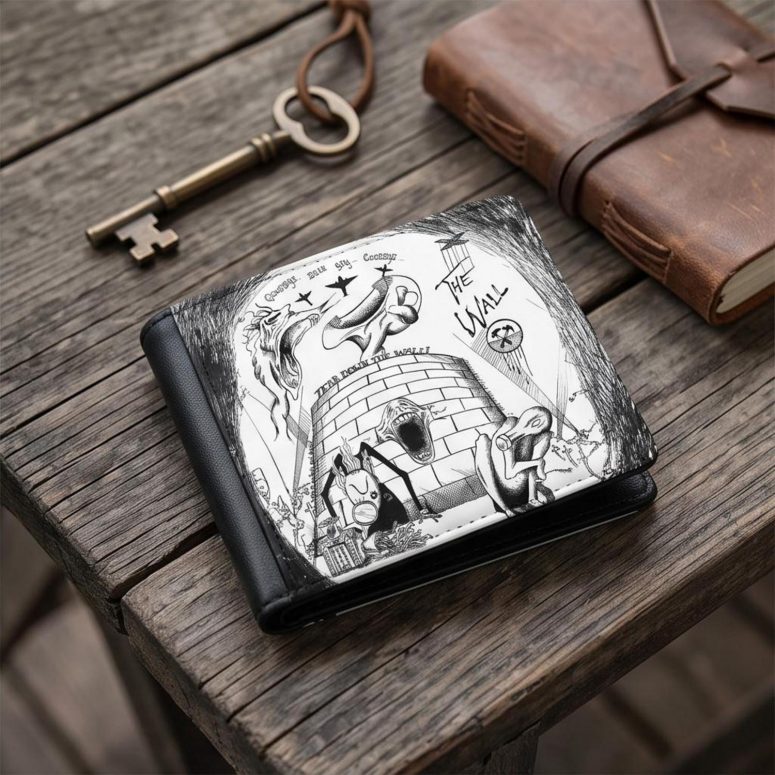 Pink Floyd Wallet - Goodbye Blue Sky Tear Down The Wall Pink Floyd Wallet - Goodbye Blue Sky Tear Down The Wall