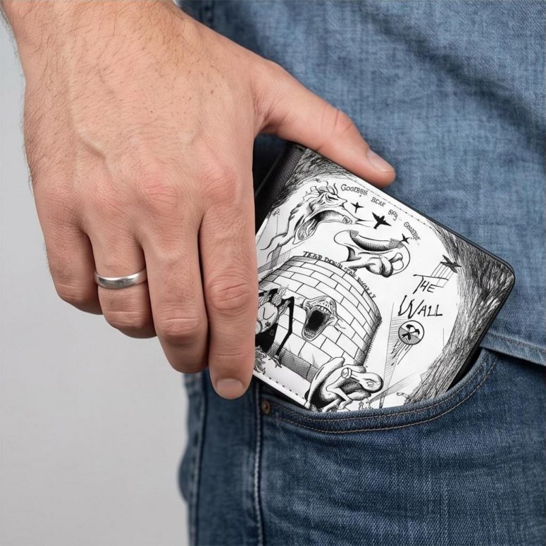 Pink Floyd Wallet - Goodbye Blue Sky Tear Down The Wall Pink Floyd Wallet - Goodbye Blue Sky Tear Down The Wall