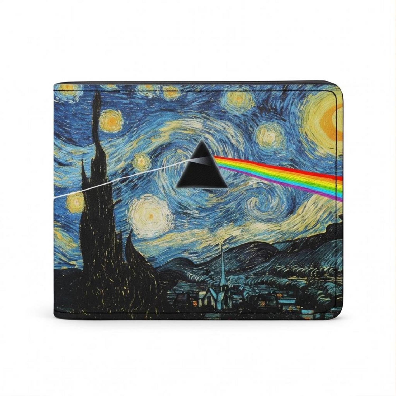 Pink Floyd Wallet - Starry Night Dark Side Of The Moon Van Gogh Pink Floyd Wallet - Starry Night Dark Side Of The Moon Van Gogh