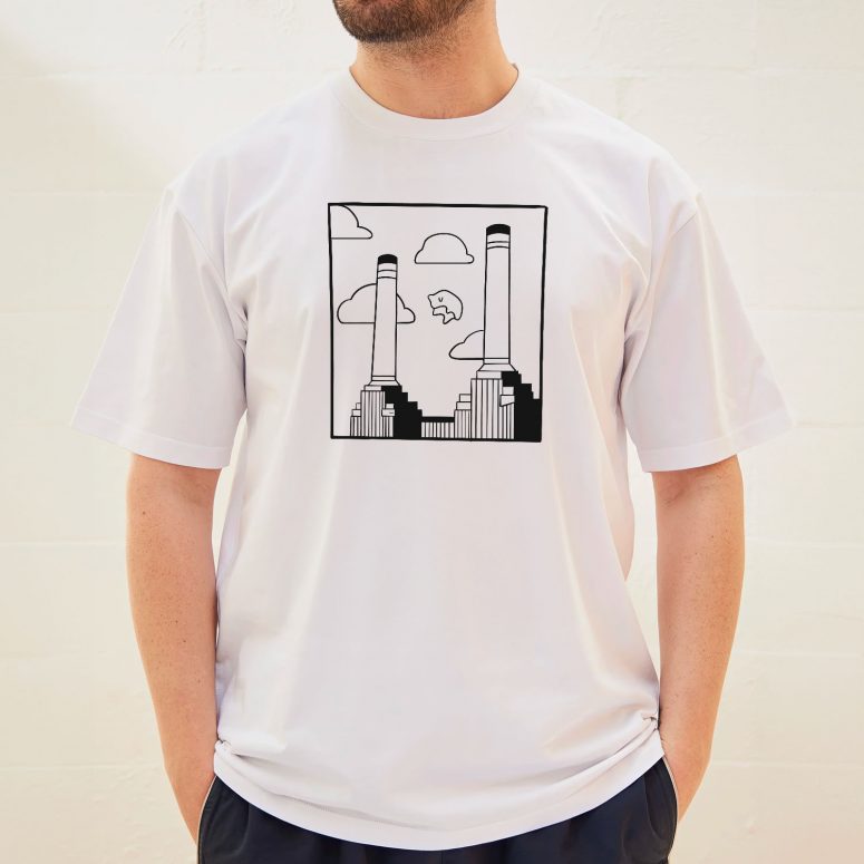 Pink Floyd Shirt - Flying Pig Over Battersea Power Station Minimalism Pink Floyd Shirt - Flying Pig Over Battersea Power Station Minimalism