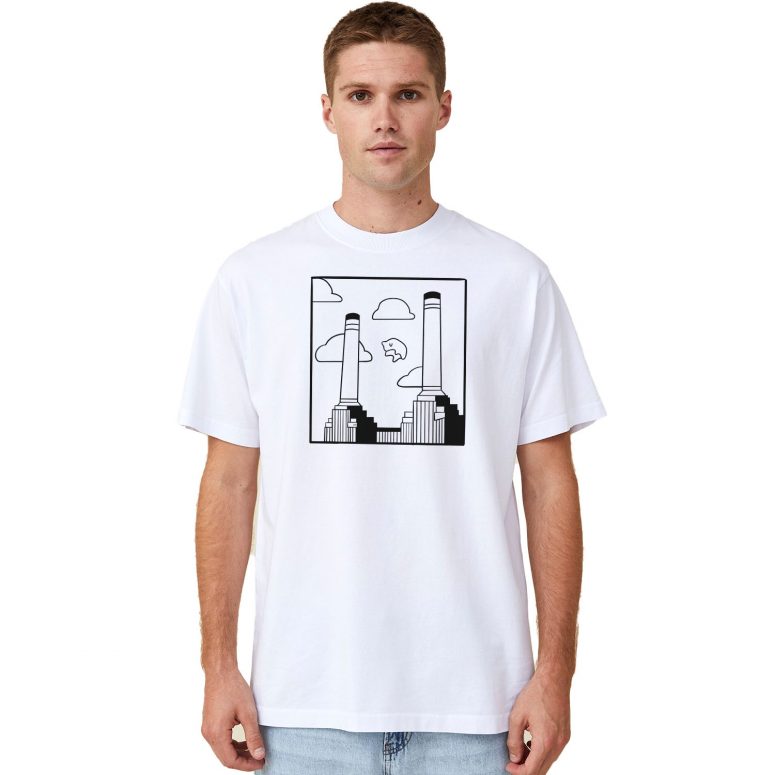 Pink Floyd Shirt - Flying Pig Over Battersea Power Station Minimalism Pink Floyd Shirt - Flying Pig Over Battersea Power Station Minimalism