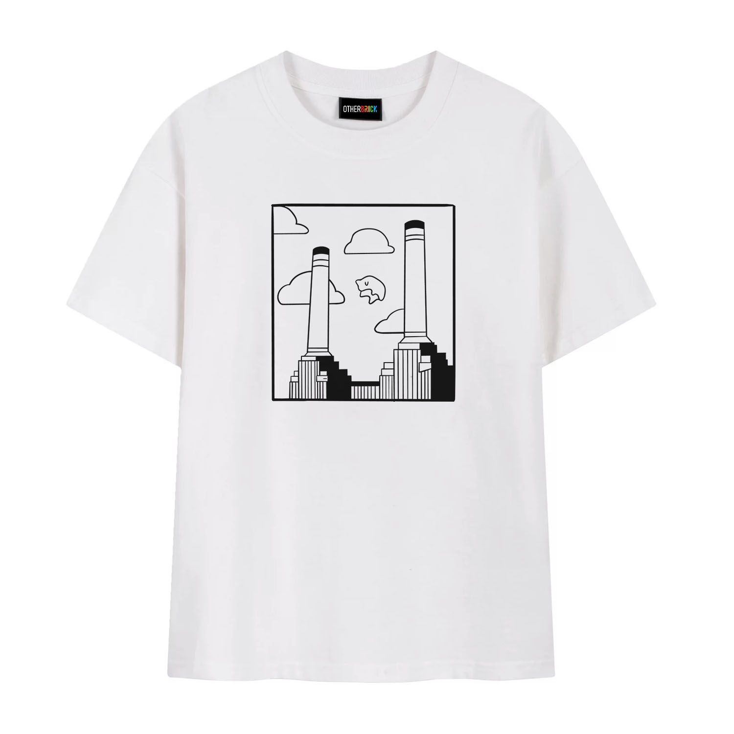 Pink Floyd Shirt - Flying Pig Over Battersea Power Station Minimalism Pink Floyd Shirt - Flying Pig Over Battersea Power Station Minimalism