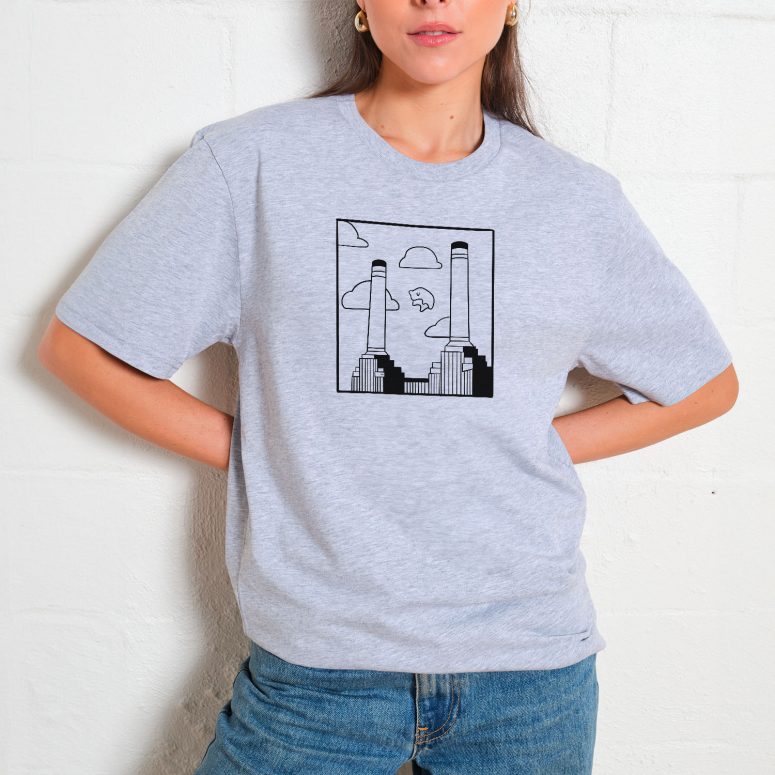 Pink Floyd Shirt - Flying Pig Over Battersea Power Station Minimalism Pink Floyd Shirt - Flying Pig Over Battersea Power Station Minimalism