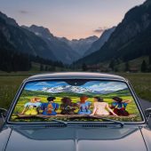 Pink Floyd Auto Sun Shade - Back Art in the Valley Pink Floyd Auto Sun Shade - Back Art in the Valley