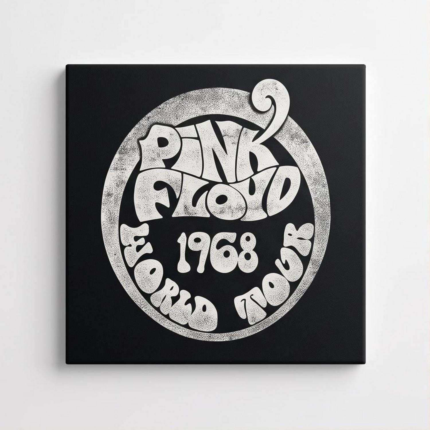 Pink Floyd Canvas - 1968 World Tour Rock Circle Pink Floyd Canvas - 1968 World Tour Rock Circle