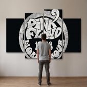 Pink Floyd Canvas - 1968 World Tour Rock Circle Pink Floyd Canvas - 1968 World Tour Rock Circle