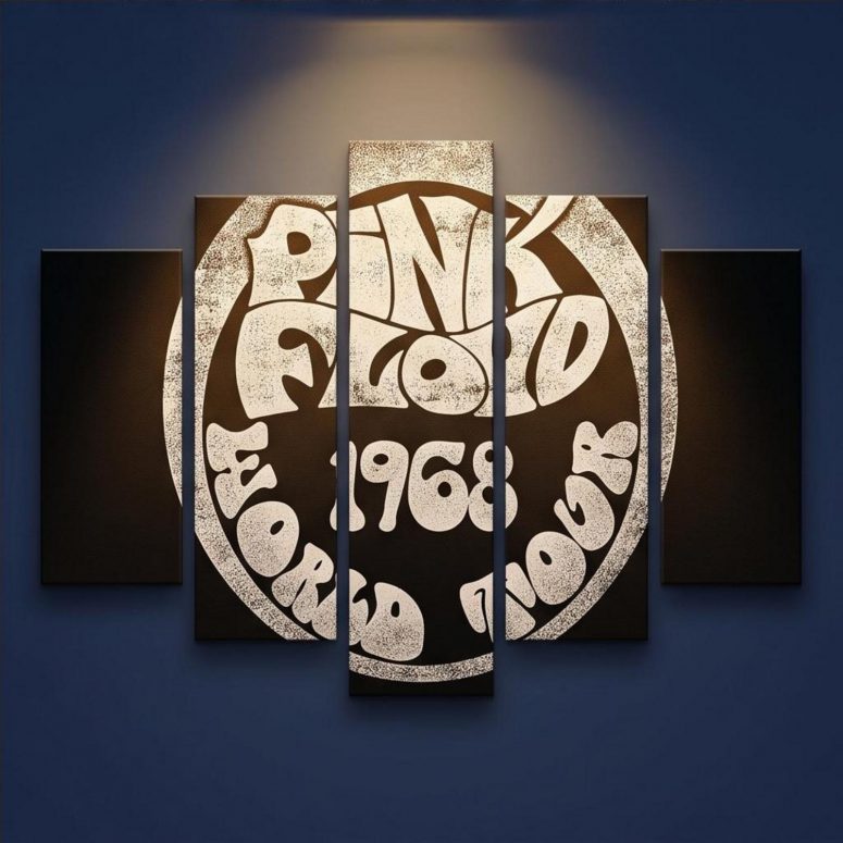 Pink Floyd Canvas - 1968 World Tour Rock Circle Pink Floyd Canvas - 1968 World Tour Rock Circle