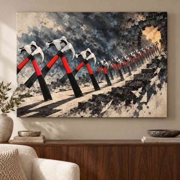 Pink Floyd Canvas - The Wall Marching Hammers Collapse