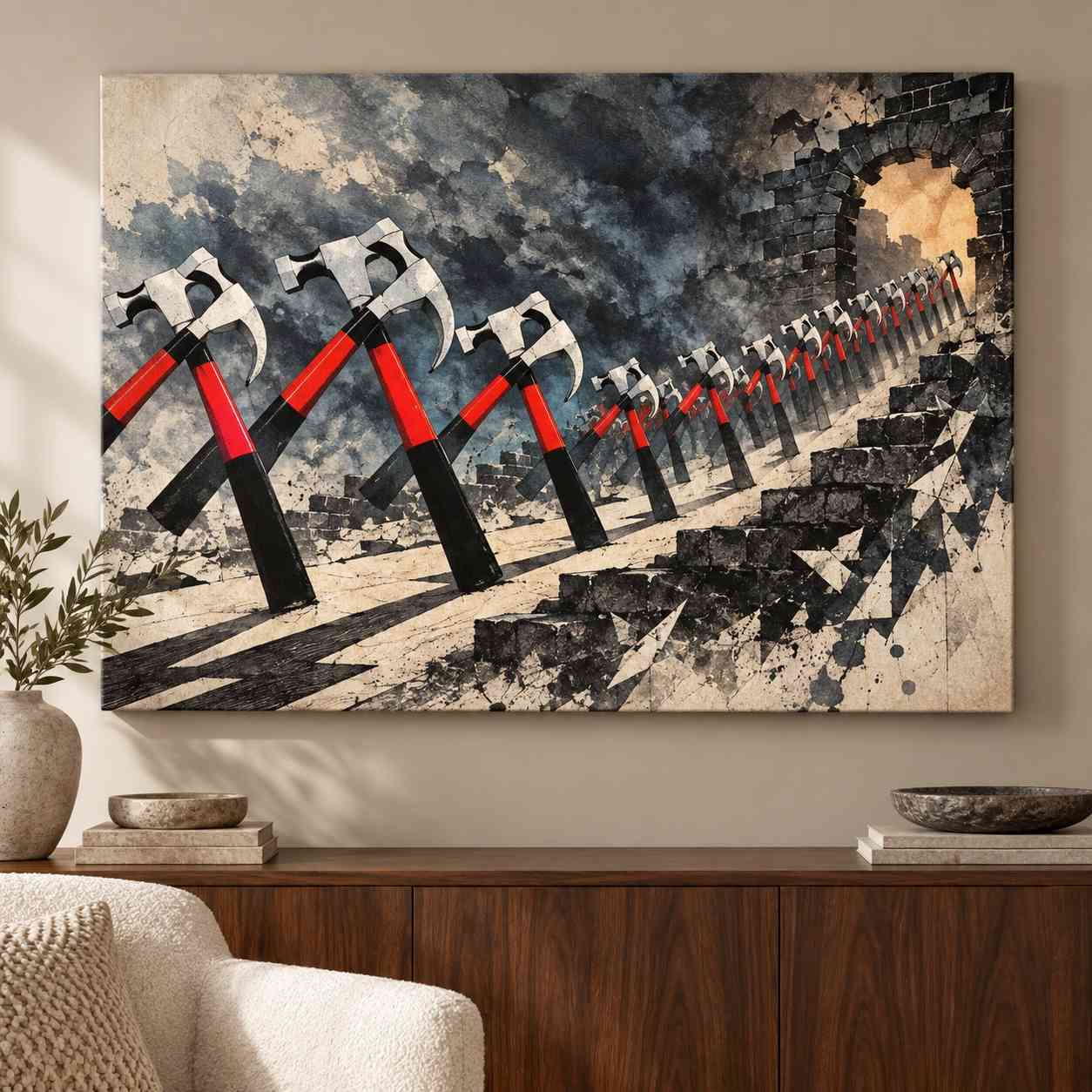 Pink Floyd Canvas - The Wall Marching Hammers Collapse Pink Floyd Canvas - The Wall Marching Hammers Collapse