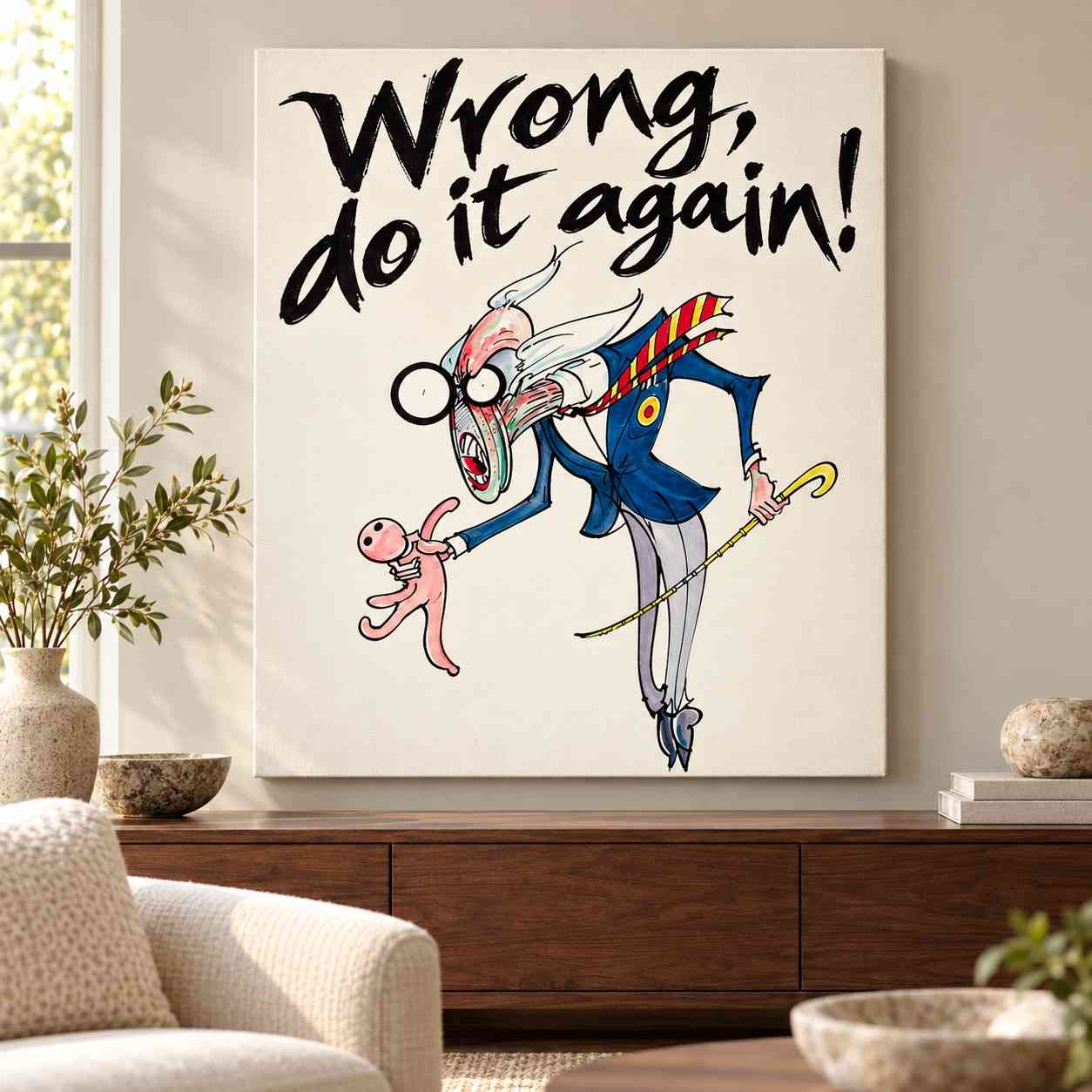 Pink Floyd Canvas - Wrong Do It Again The Wall Teacher Pink Floyd Canvas - Wrong Do It Again The Wall Teacher