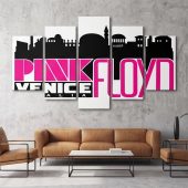 Pink Floyd Canvas - Venice Italia 1965 Vintage Pink Floyd Canvas - Venice Italia 1965 Vintage