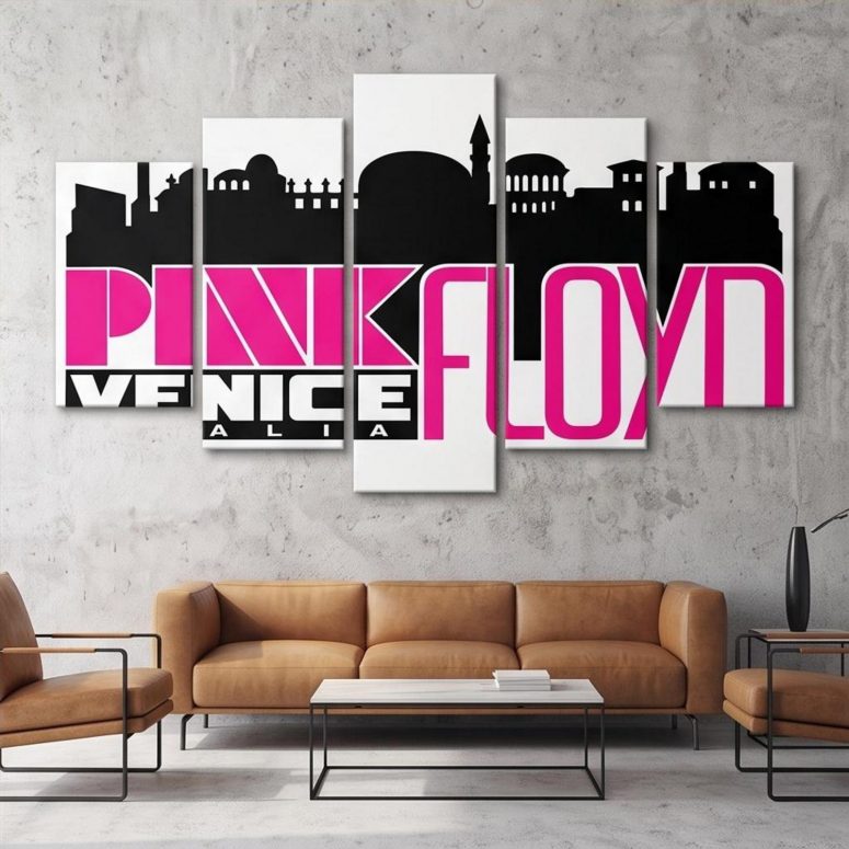 Pink Floyd Canvas - Venice Italia 1965 Vintage Pink Floyd Canvas - Venice Italia 1965 Vintage