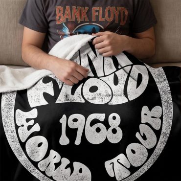 Pink Floyd Fleece Blanket - 1968 World Tour Rock Circle