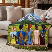 Pink Floyd Fleece Blanket - Back Art in the Valley Pink Floyd Fleece Blanket - Back Art in the Valley