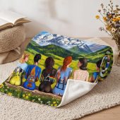 Pink Floyd Fleece Blanket - Back Art in the Valley Pink Floyd Fleece Blanket - Back Art in the Valley