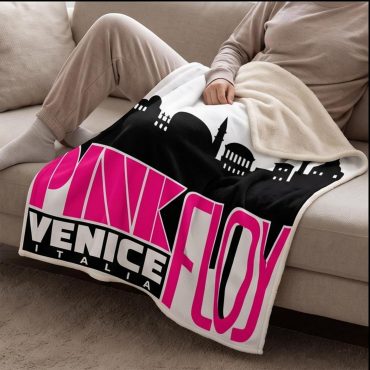 Pink Floyd Fleece Blanket - Venice Italia 1965 Vintage