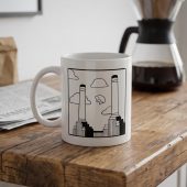 Pink Floyd Mug - Flying Pig Over Battersea Power Station Minimalism