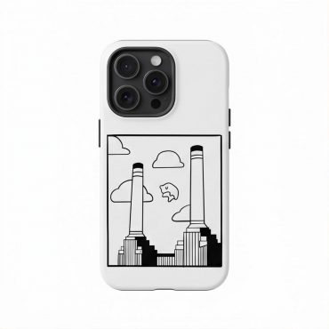 Pink Floyd Phone Case - Flying Pig Over Battersea Power Station Minimalism